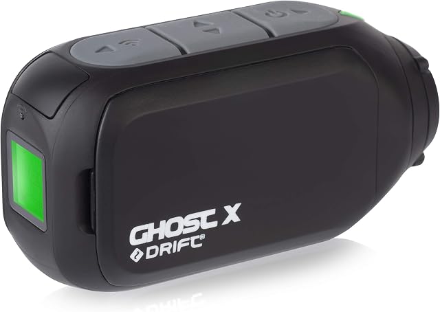 Drift Ghost X Action Camera - 1080P HD Video, 5 Hour Battery, 300 Degree Rotating Lens. Ideal Vlogging Camera, Bike or Motorbike Camera