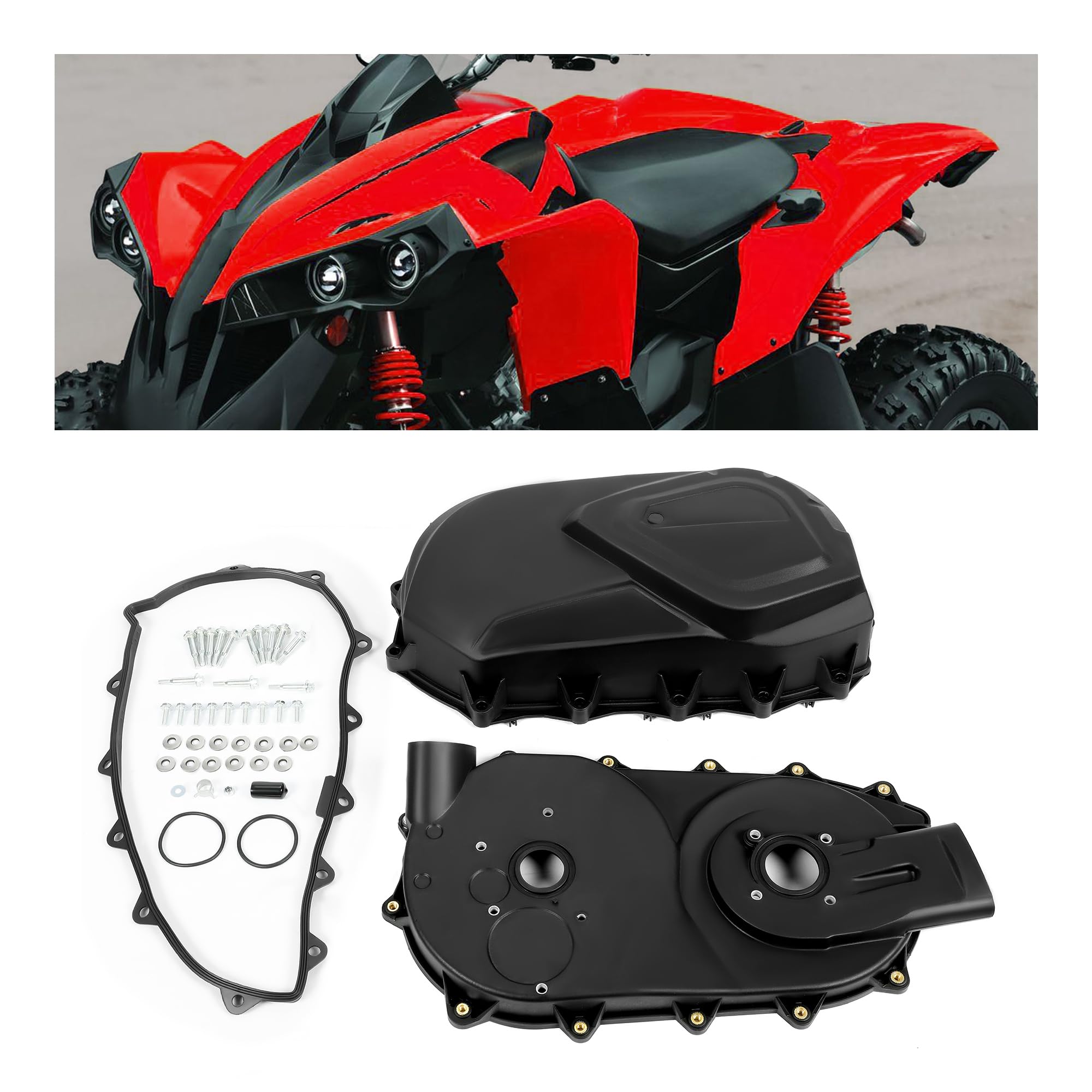 KUAFU Inner & Outer Clutch Cover Compatible with 2006-2014 Can-Am