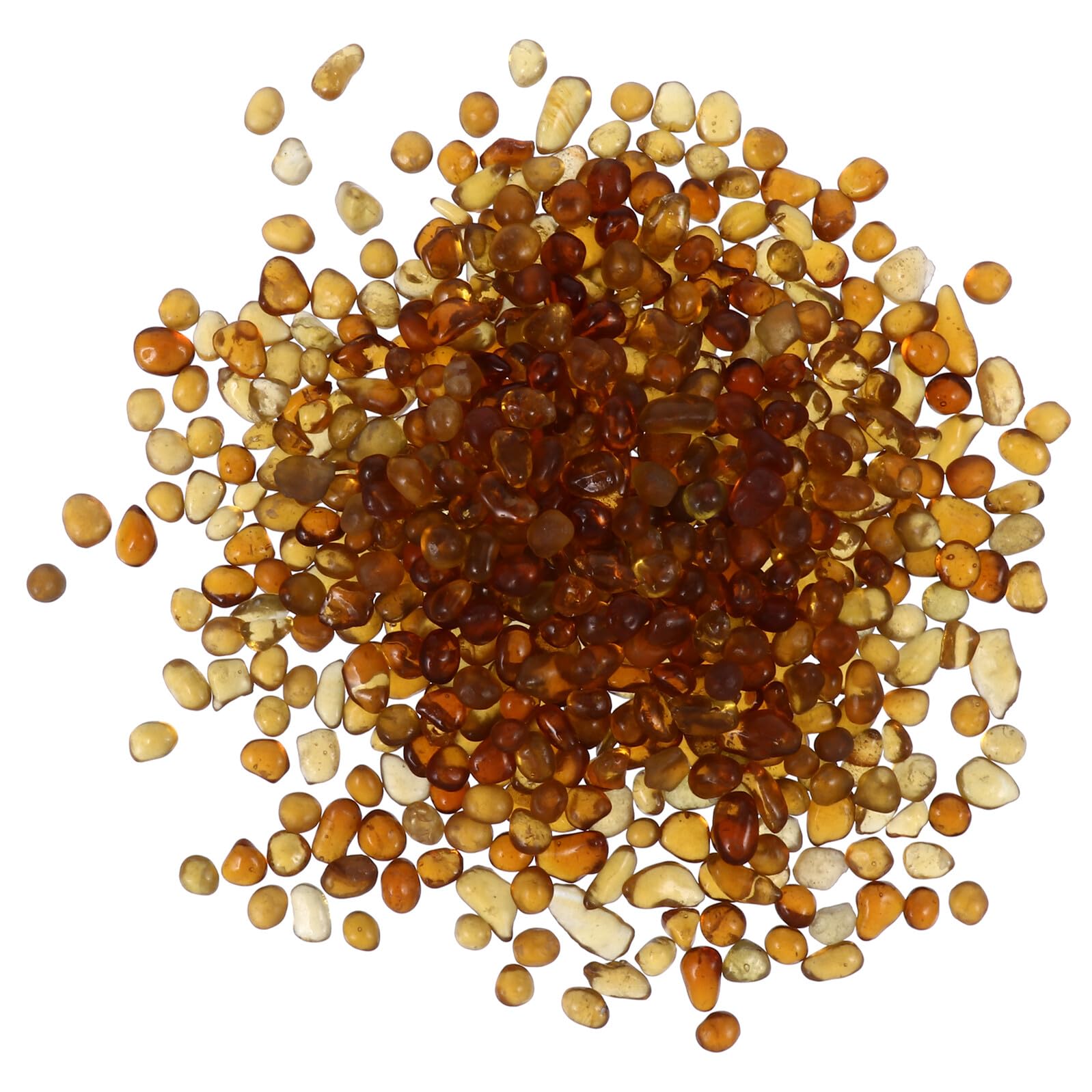 Glass Crystal Stone Aquarium Pebbles 500g Warm Toned Decorative Rocks Fish Tank Gravel for Freshwater Aquatic Pets and