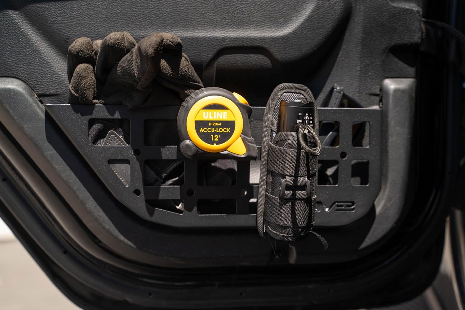 DV8 Offroad Slim Rear Door Molle Pockets for 2018-2026 Jeep Wrangler JL & 2020-2026 Gladiator JT | Replaces The Weak Factory Netting | Molle Panel Design | Slim Width for Improved Legroom | Pair
