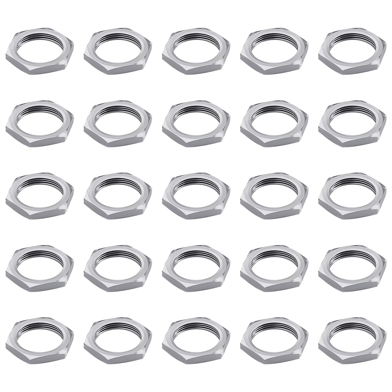 25 pezzi Dado esagonale M10x1 SW12 H.3mm, Zincati, Ultra Piatti con Filettatura Fine ISO DIN 13-5, per Applicazioni in Spazi Ristretti e Industria della Luc