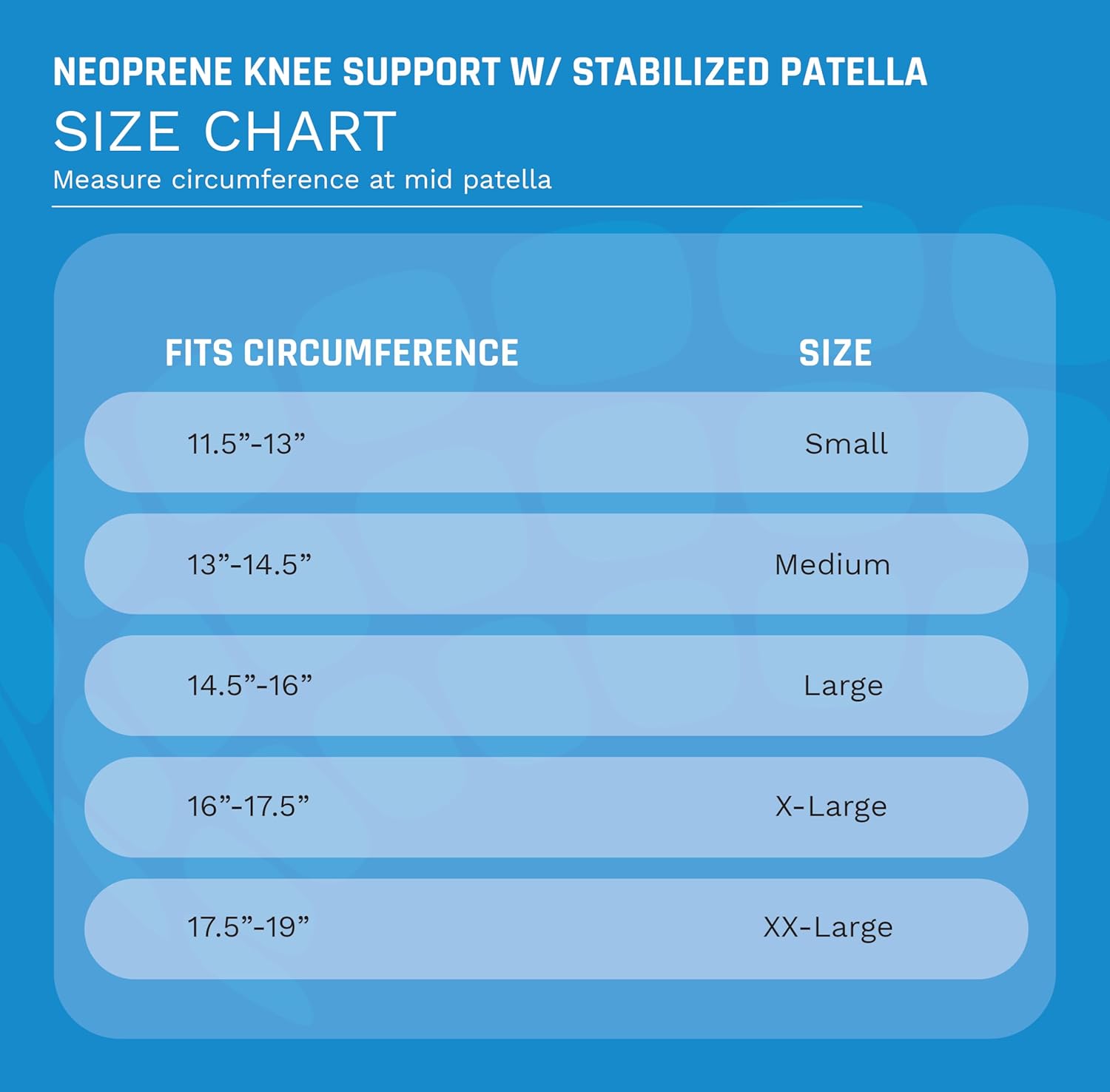 Ovation Medical Patellar Stabilizing Knee Brace - Adjustable, Lightweight Knee Support Brace with Patellar Tendon Support - Pull-on Neoprene Knee Sleeve (Large)