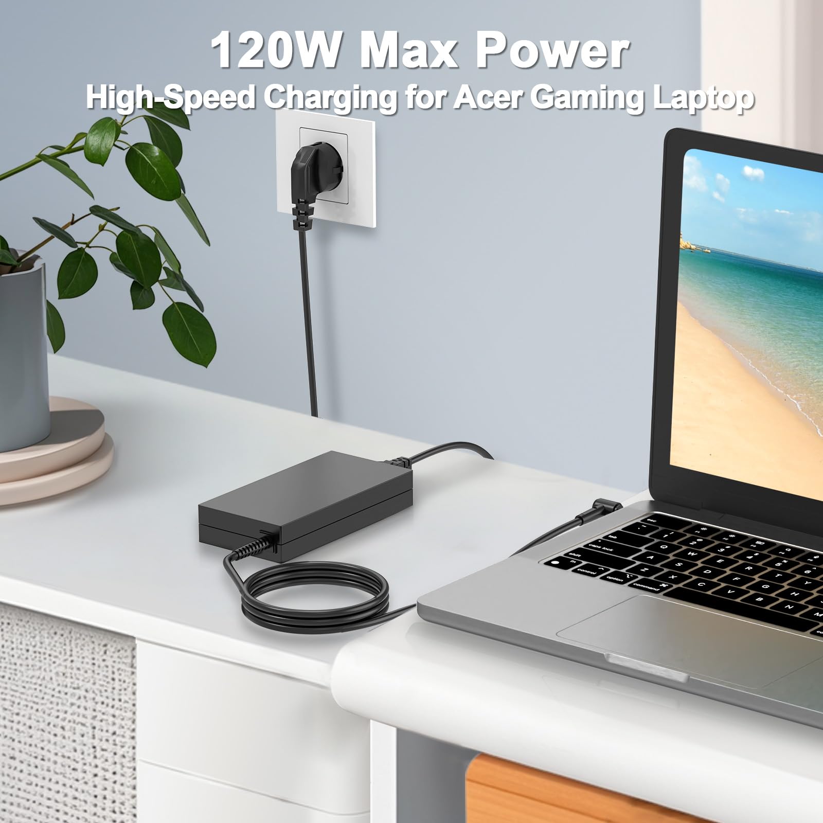 Chargeur 120W pour ASUS Rog Gl502 G55vw N56 N550J N550JX K56CB