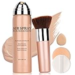 QIUFSSE Airbrush Foundation Makeup Spray Full Coverage Foundation for Mature Skin,Long-lasting Airbrush Flawless Setting Spray,Waterproof Foundation for Smooth Radiant Skin (05 Light)