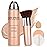 QIUFSSE Airbrush Foundation Makeup Spray Full Coverage Foundation for Mature Skin,Long-lasting Airbrush Flawless Setting Spray,Waterproof Foundation for Smooth Radiant Skin (05 Light)