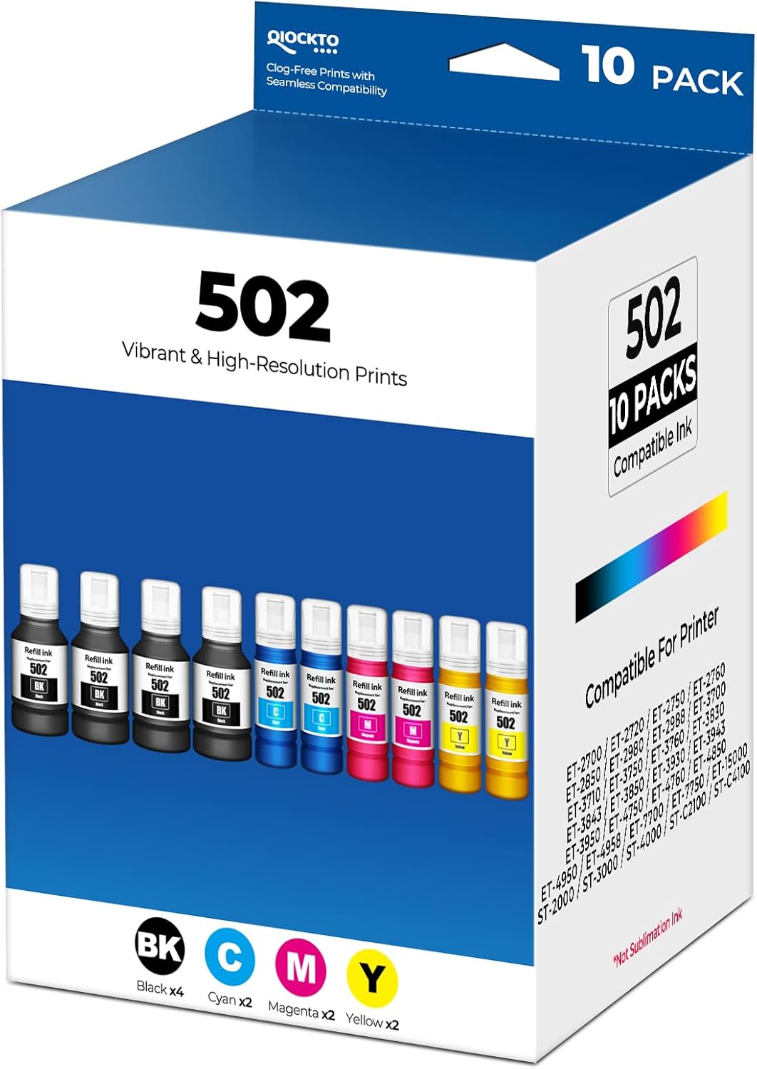 502 Ink Refill Bottles for Eco Tank printers