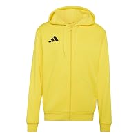 adidas Uomo Entrada26 Full Zip Hoodie Sweatshirt, Team Yellow/Black