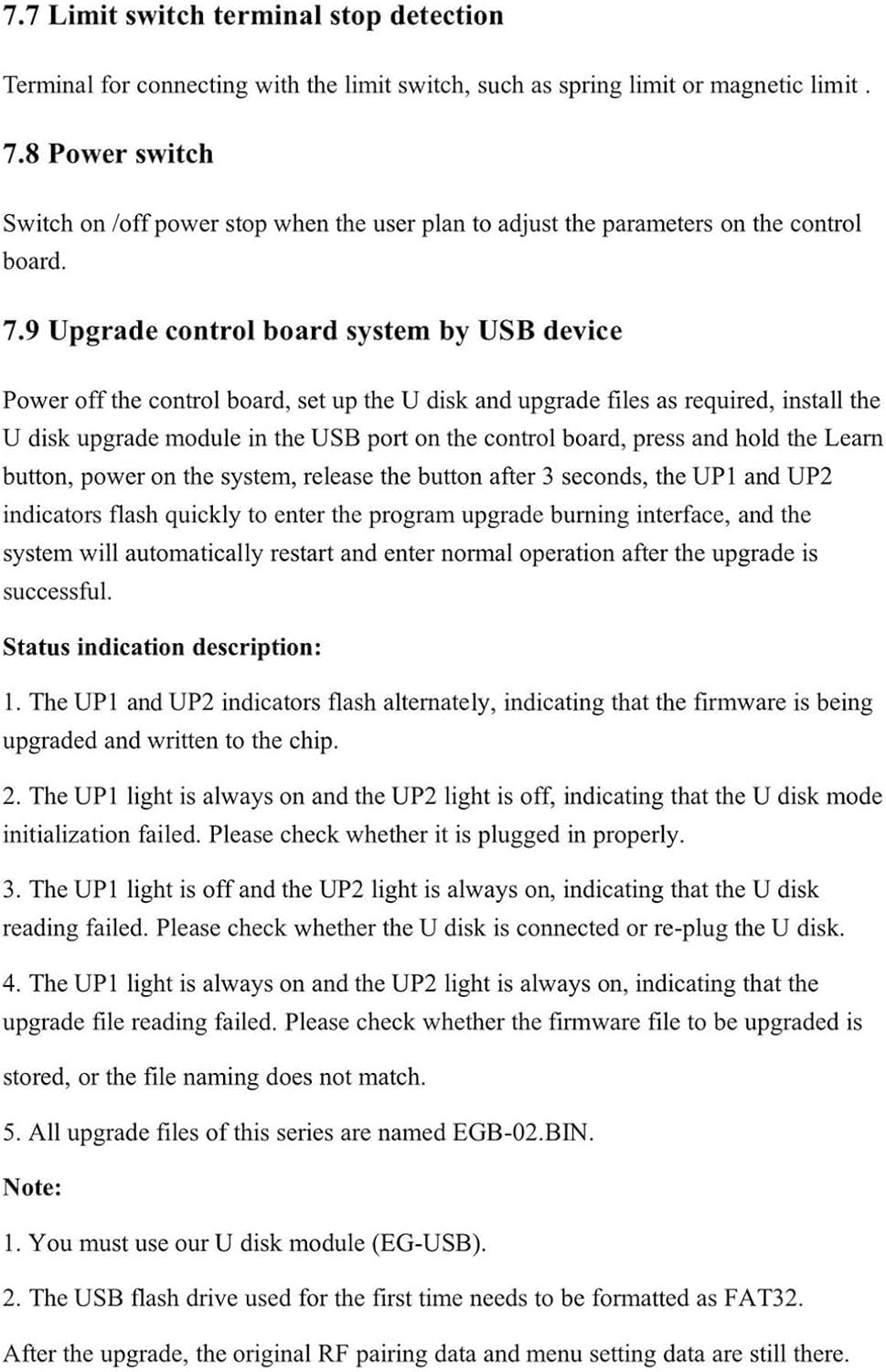 110V / 220V Control Board Featuring Rolling Code Security and Overload for Sliding Intelligent
