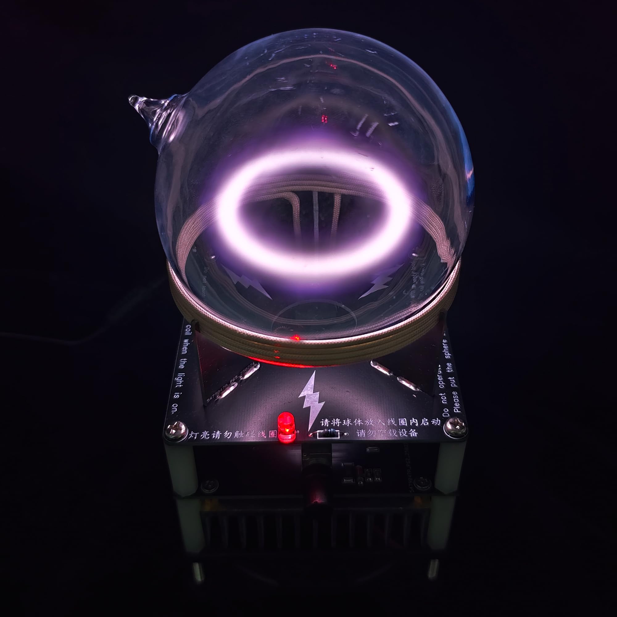 Tesla Spiral-Licht, dynamischer Plasma-Ring, wissenschaftliches Experiment, Gadget, Geek-Sammelstück, Party-Lichtdekoration