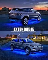 Vista 3 de Tiras de Luces LED de 12V de 12" Conectables, Tiras de Luces LED Azules para Autos, Motocicletas, Carrito de Golf, Barco, Marino, Impermeables, Tira