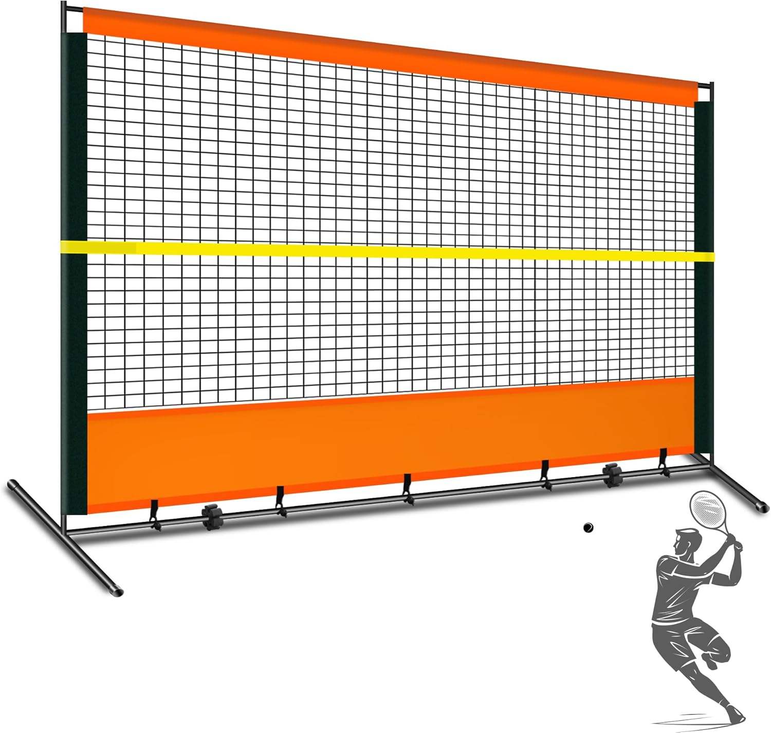 Tennis Rebounder Net 12ft x 6ft Rebound Practice Wall for Tennis