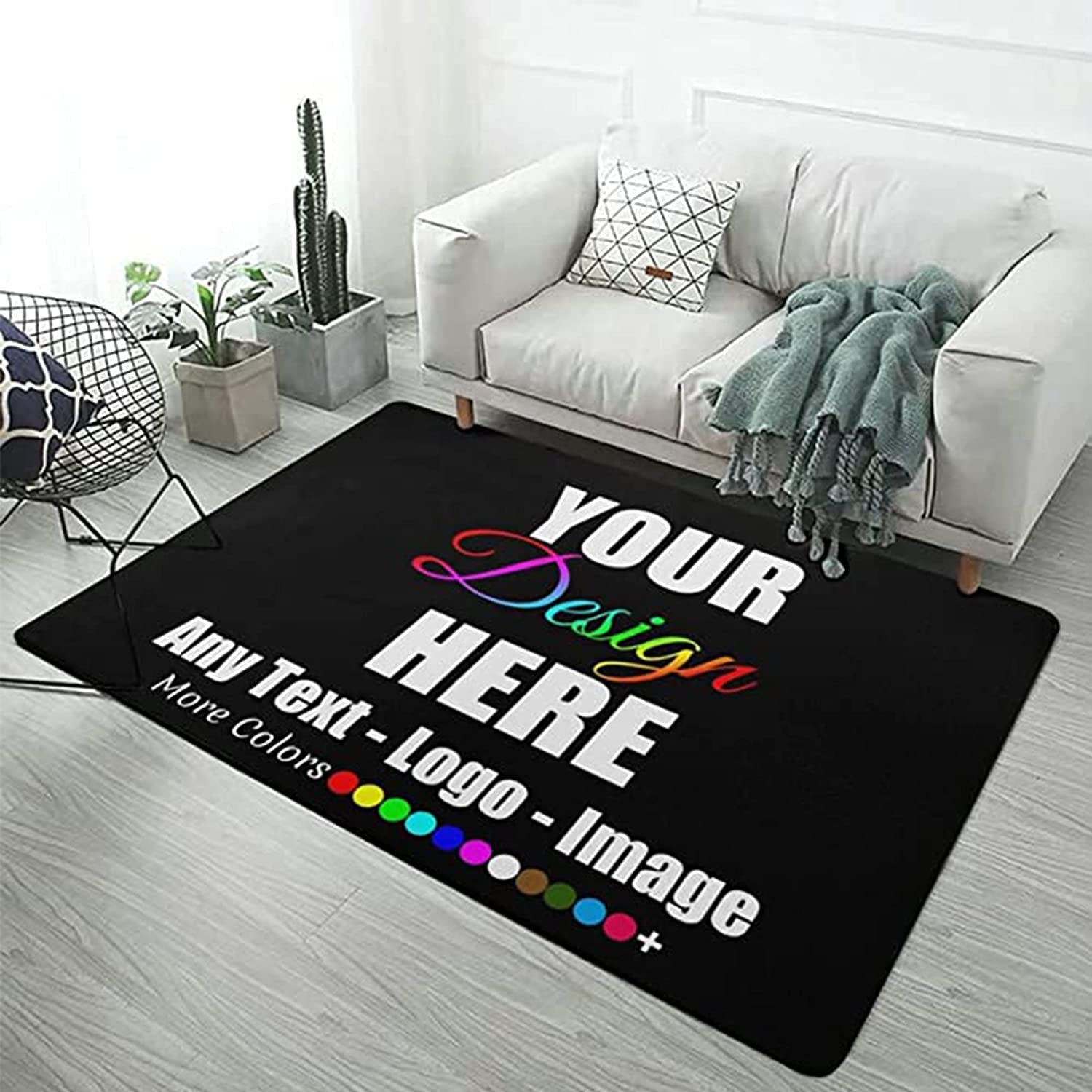 *p(R)ojectR® Logo Rug Mat WWE Logo Rug, World Wrestling Entertainment Logo Front