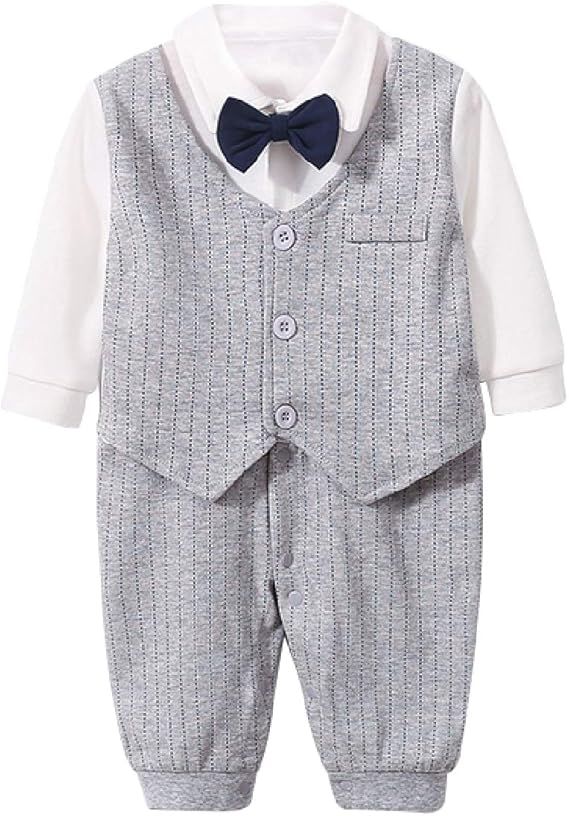 Amazon Co Jp しあわせ倉庫 ベビー服 ベビーフォーマル 男の子 ロンパース 長袖 赤ちゃん 服 出産祝い お宮参り 100日祝い 結婚式 服 ファッション小物