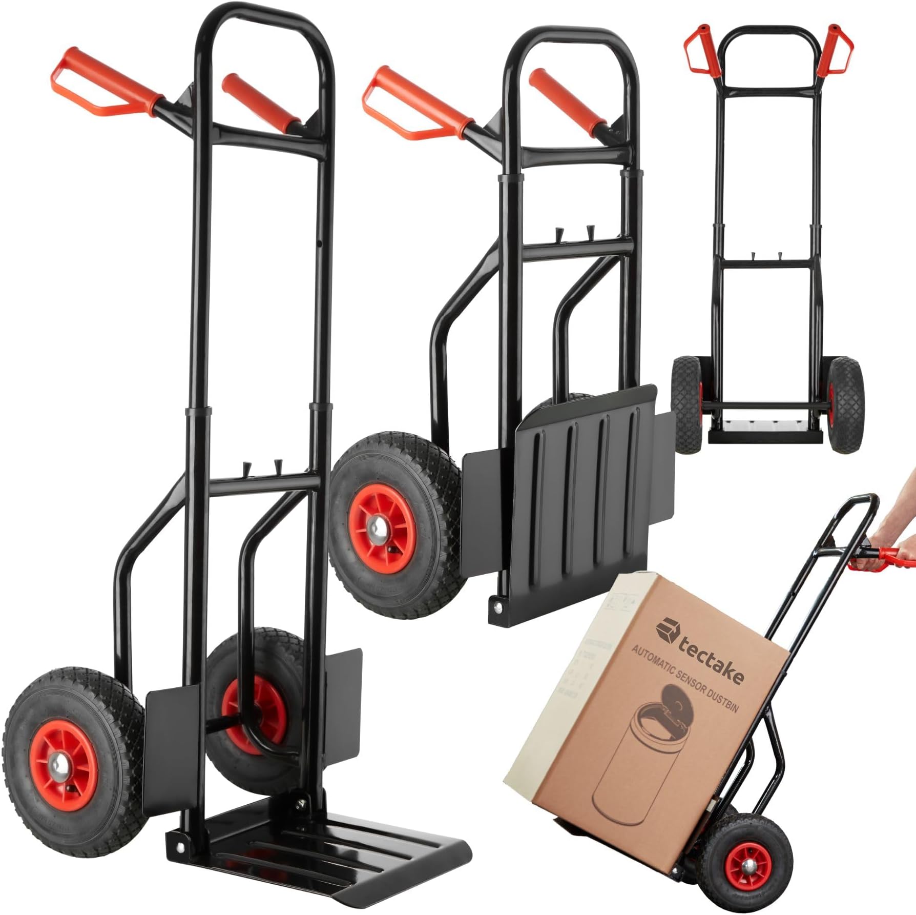 tectake® Diable Pliant Chariot de Transport avec Capacité de Charge ...