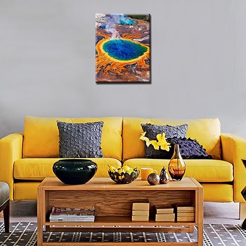 Miniatura 10 de Pintura enmarcada por números de The Rocky Mountain para adultos y niños, kit de pintura al óleo de Native America de 16 x 20 pulgadas, lago