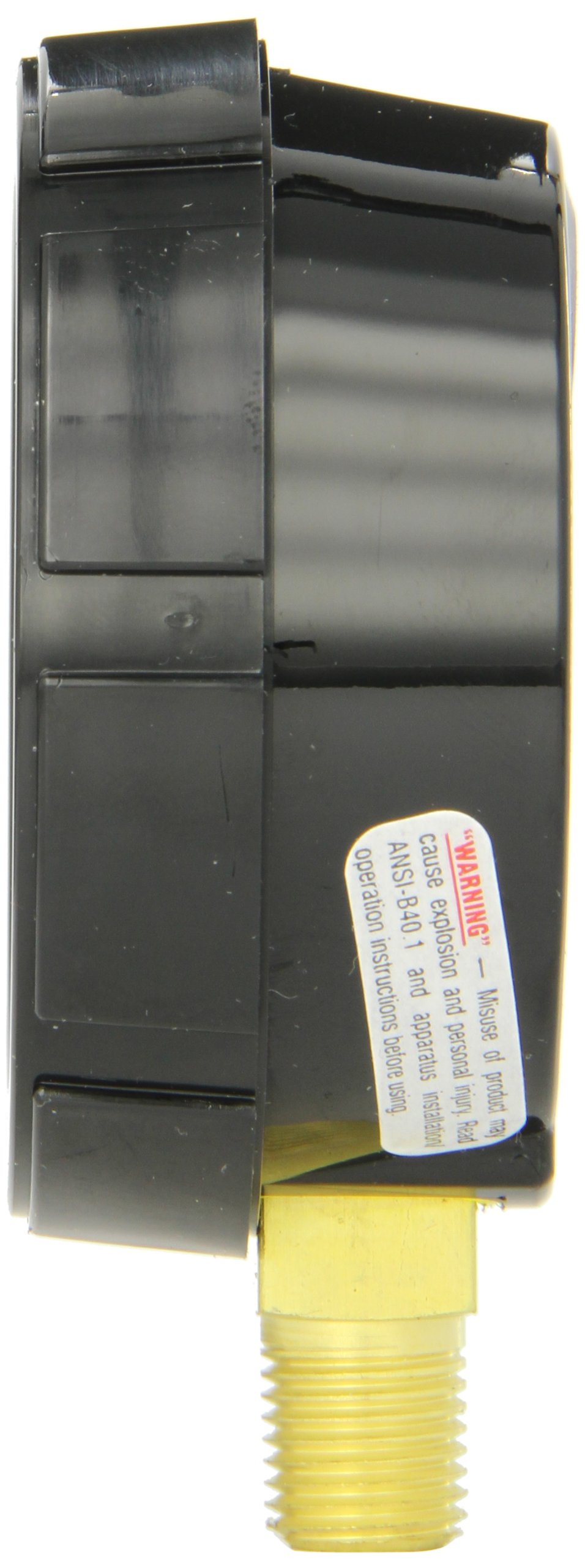 SPAN LFS-210-(-1 Bar)-G LFS-210-BAR Series Liquid Filled Single Scale Industrial Vacuum Pressure Gauge, Metric Bar Range Dial, 1 to 0 Bar Vac Pressure Range