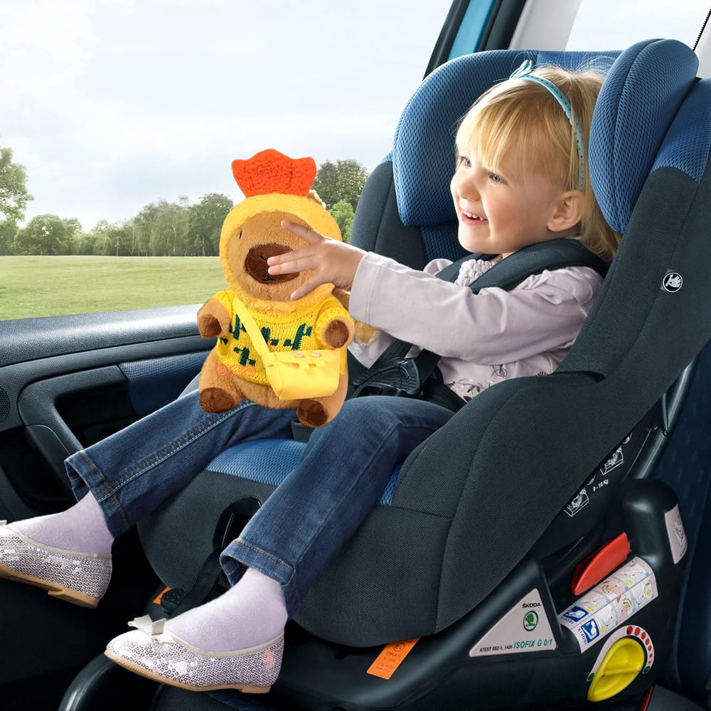 Dhqkqg Capybara Plush with 9 PCS Dress Up Clothes and Accessories - Soft Stuffed Animal Toy for Boys and Girls - Image 2
