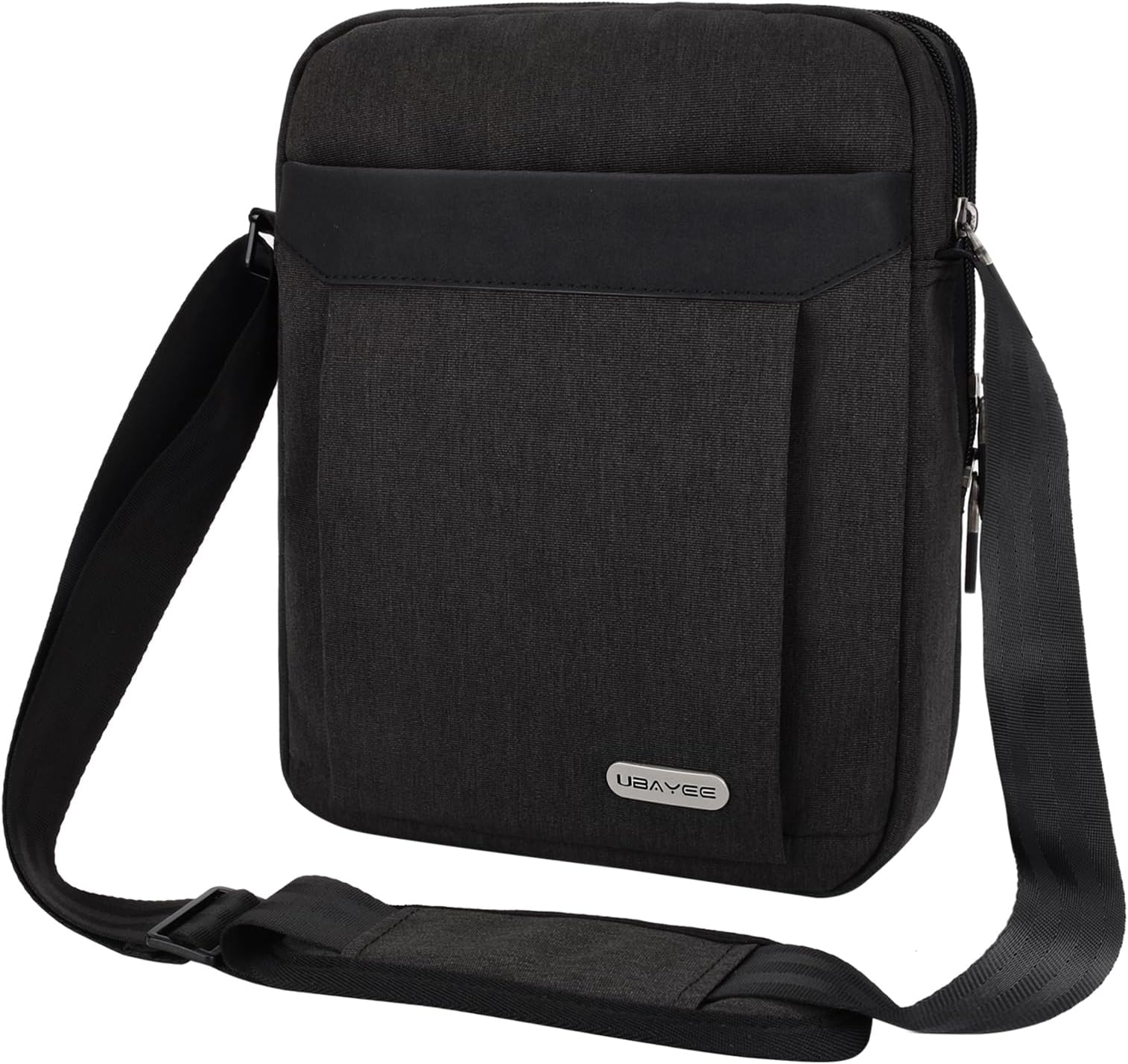 Men's Shoulder Bag with Shock-absorbing Tablet Pocket (Fits 8-10.5 Inch iPad), Dark Grey