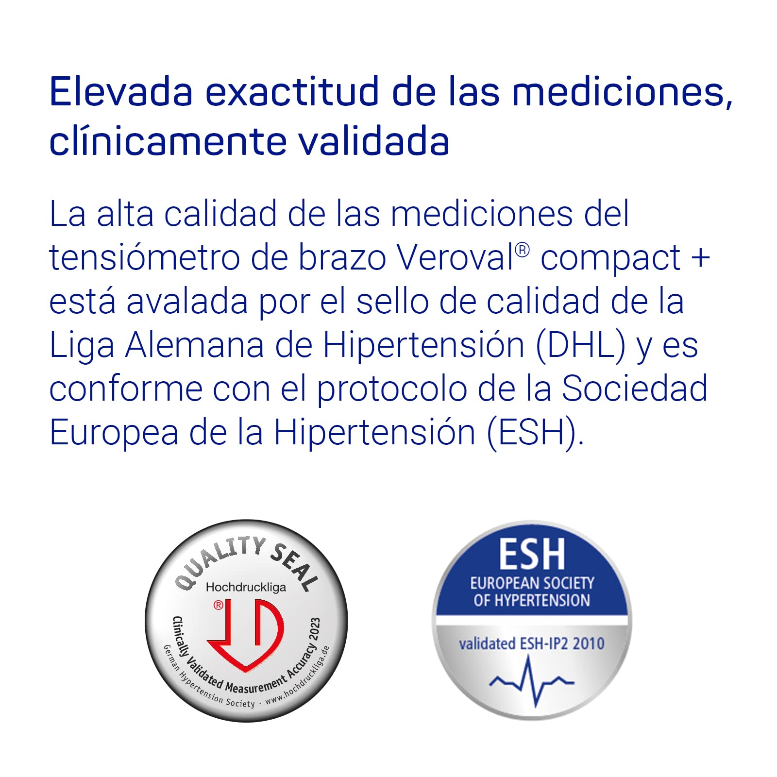 VEROVAL Compact +, Tensiómetro de Brazo Digital, Aparato para Medir la Tensión Arterial, Triple Medición Atutomática, Rápido y Preciso, Ergonómico, 200 Lecturas, Talla Universal (22-42cm)