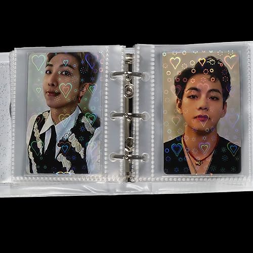 Miniatura 6 de 100 fundas holográficas para tarjetas Kpop, fundas para tarjetas fotográficas, mini protectores de fotos para bolsillos de carpeta (2.23 x 3.31