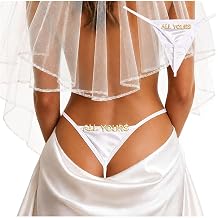 Bride Underwear for Wedding Day, Adjustable Rhinestone Bride Thong, White Lace G String, Wedding Night Gifts