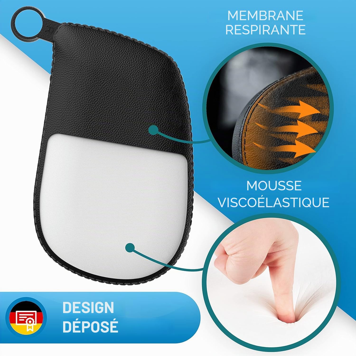 FLIPLINE Repose Tete Voiture Coutures Noir - Cale Tete Enfant Voiture - Sensation de voyage confortable pour Enfants et Adultes - Installation facile sans tournevis - Réglable Appuie Tete Voiture