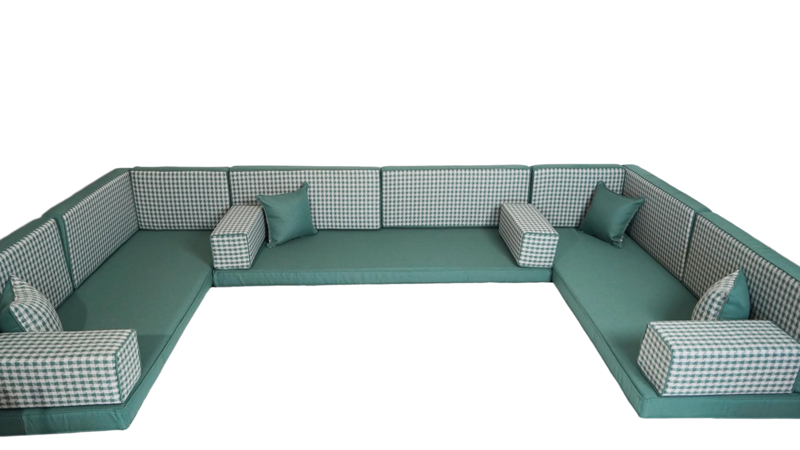 arabicsofa Middle Eastern Moroccan Majlis Seating – U Shaped Arabic Floor Cushion for Living Room – Sectional Sofa Set