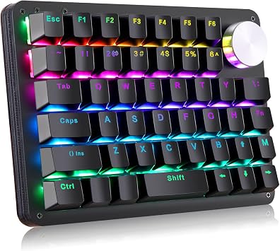 Amazon.com: Koolertron One Handed Mechanical Gaming Keyboard, Black ...