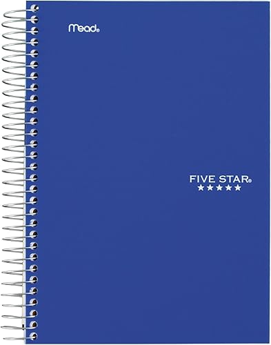 Five Star Cuaderno en espiral 5 sujetos papel con reglas 96in x 60in azul 73659
