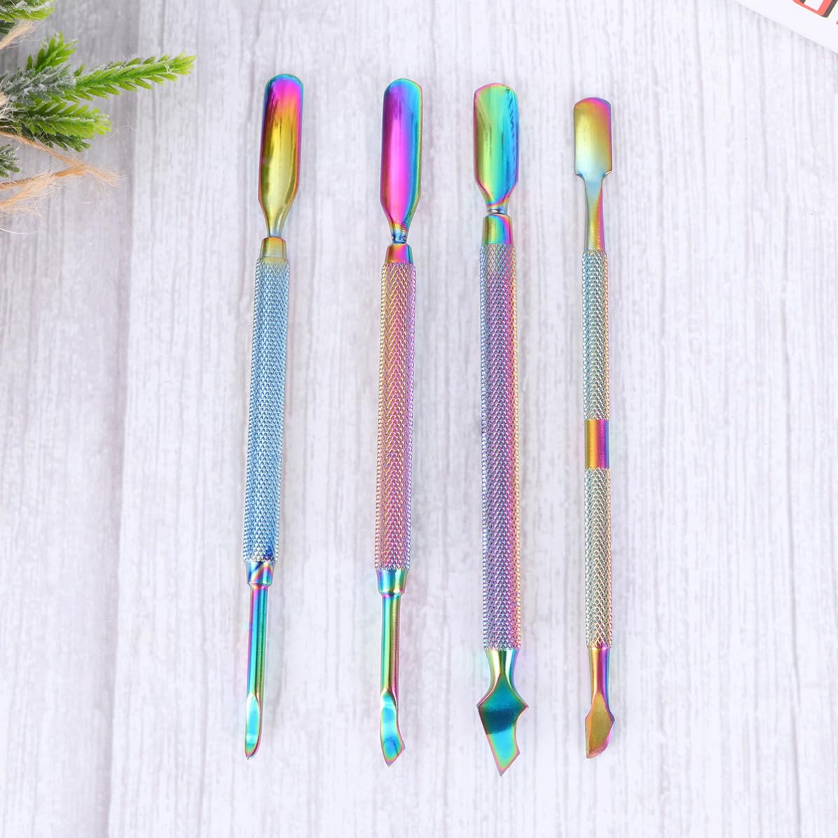 Stainless Steel Manicure Tools Set Remover 4pcs Cuticle Pusher