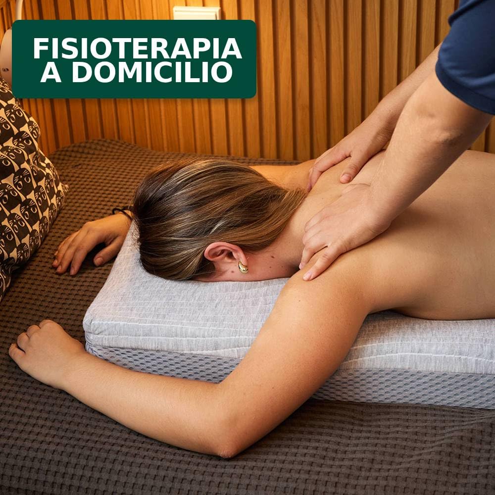 Materassino per Massaggi per Collo, Schiena e Zona Lombare con Apertura Facciale Ergonomica Respirare Comodamente in Posizione Prona - Schiuma Rigida, Fodera Lavabile – Massaggi a Casa (90 x 40 x 8cm)