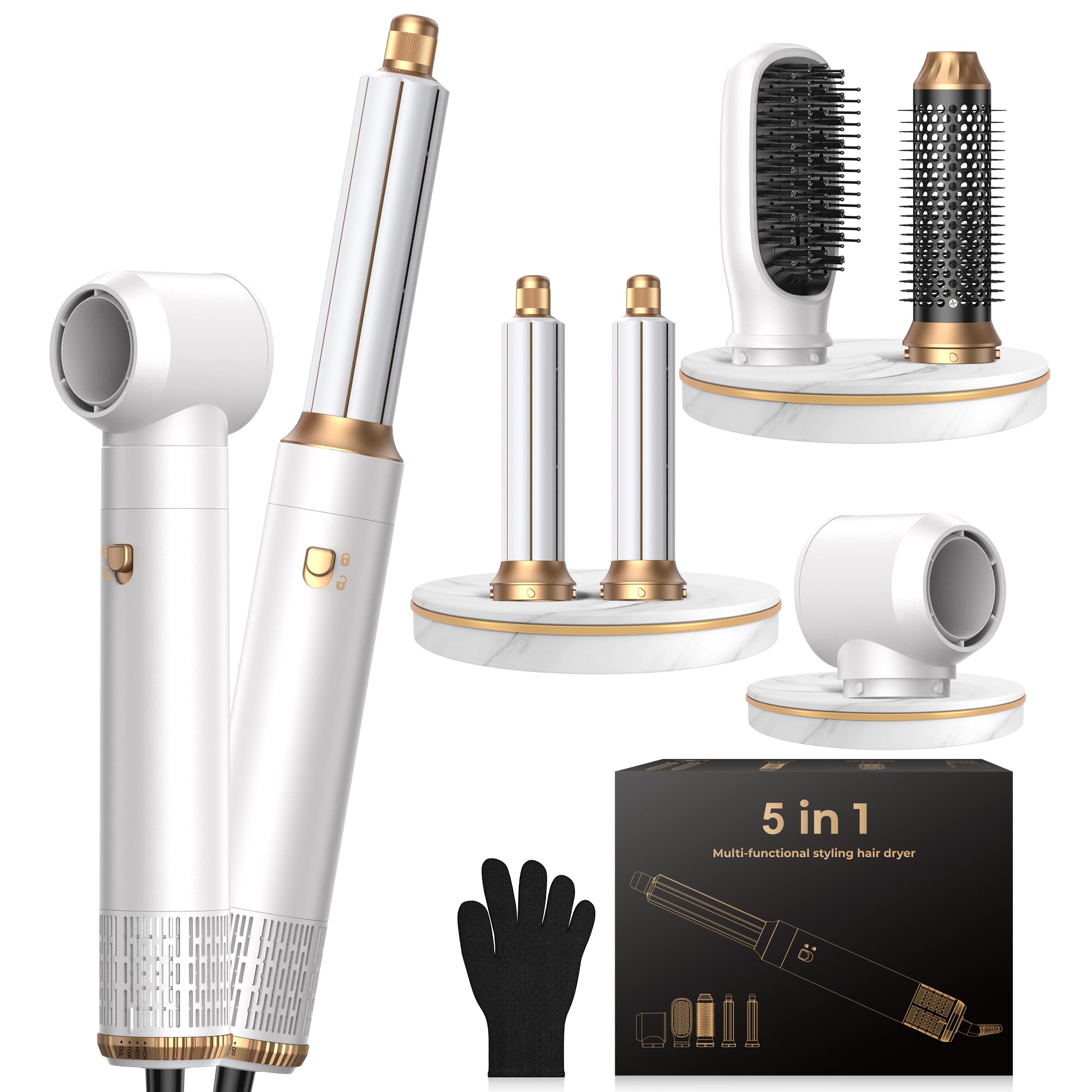 Amazon.com : 5 in 1 Hair Dryer Brush Set,Professional Negative