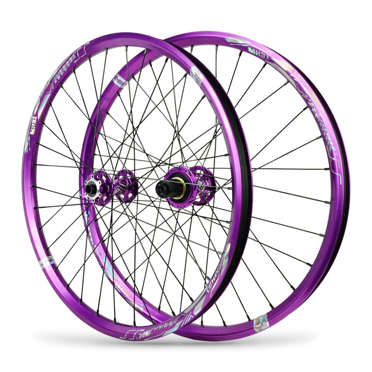 Juego De Ruedas MTB DH/XC/Am 24/26/27,5/29" Rueda De Bicicleta Eje Pasante