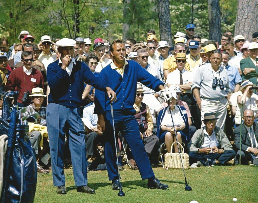 Golf CollectiblesArnold Palmer and Ben Hogan Smoking at The tee During a Round of Photo Picture