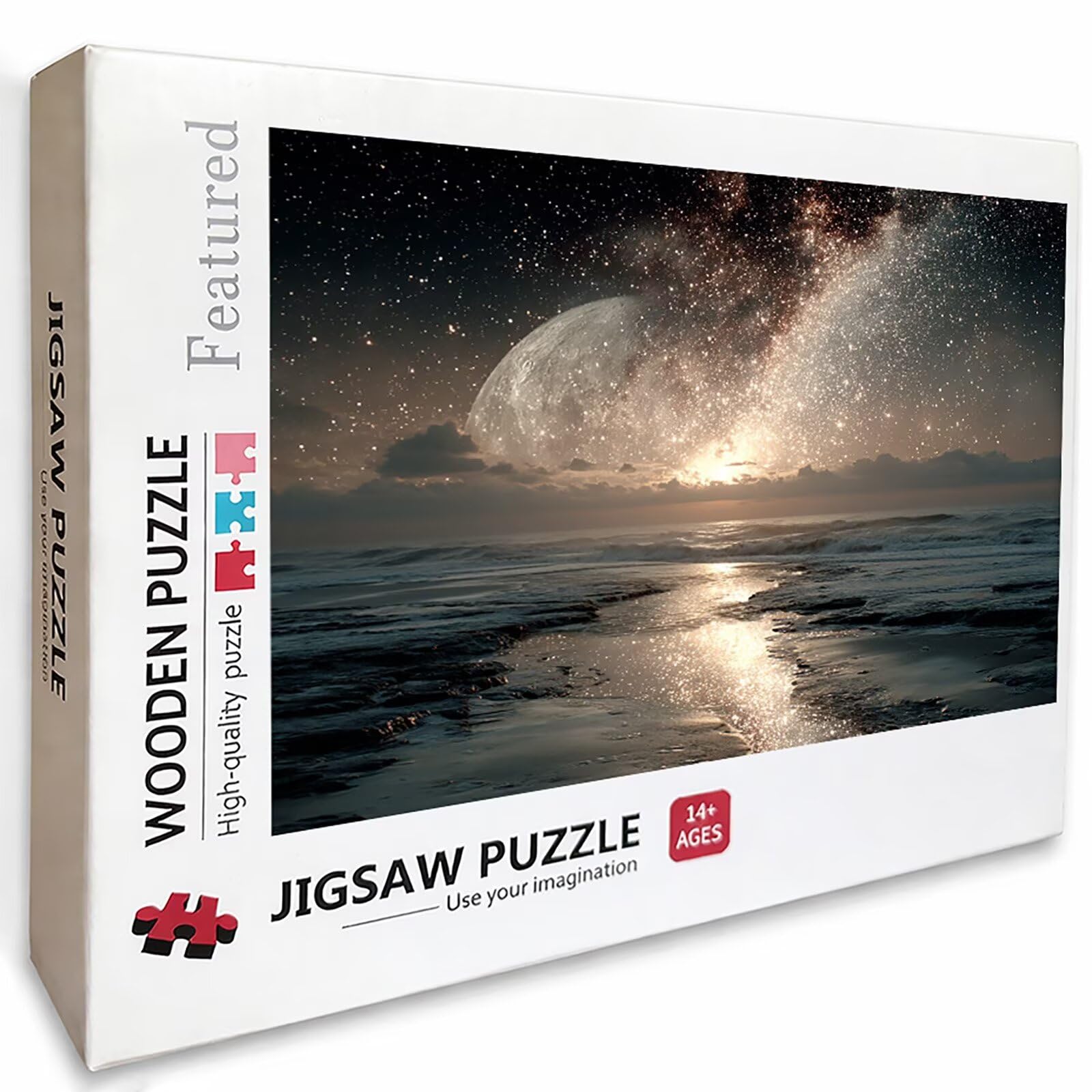 Puzzle Arte con Scatola Cielo Stellato, Onde Puzzle Legno 5000 Pezzi Adulti 156x105cm, Attività di Intrattenimento ad Alta Difficoltà, DIY Classici Gioco, Jigsaw Per Tutta La Famiglia, Regalo, 9-2136