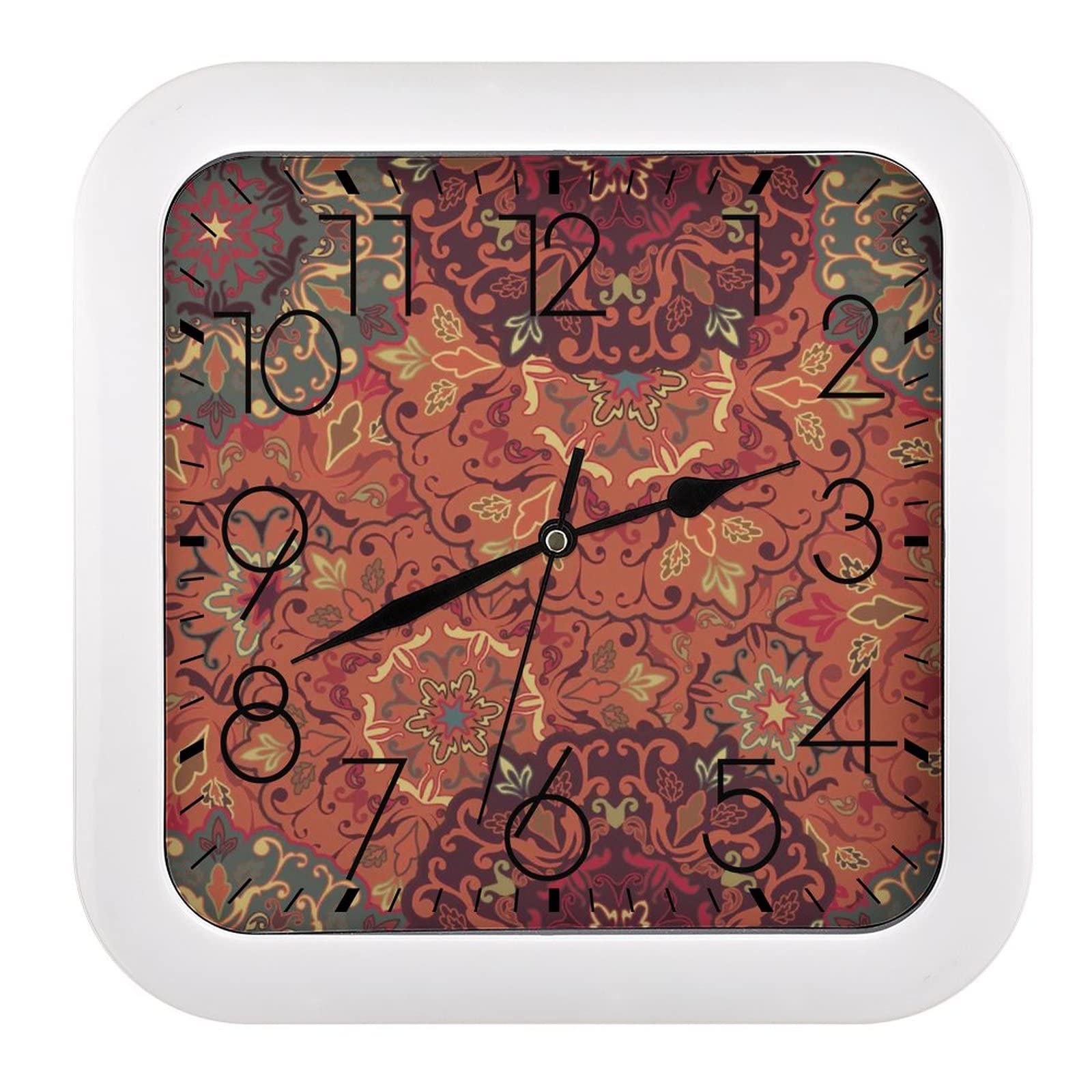 Pendule Murale Silencieuse Fleur Moderne 26cm horloge silencieuse pour maison et école