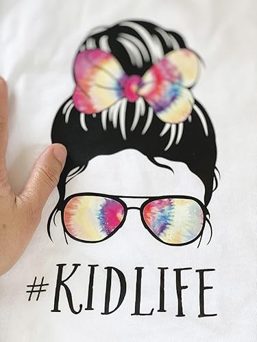 Miniatura 2 de Mommy and Me Messy Bun Matching Tshirts, Momlife Kidlife Tshirt, Mama Mini Matching Outfit (MINI, NB ONESIE)