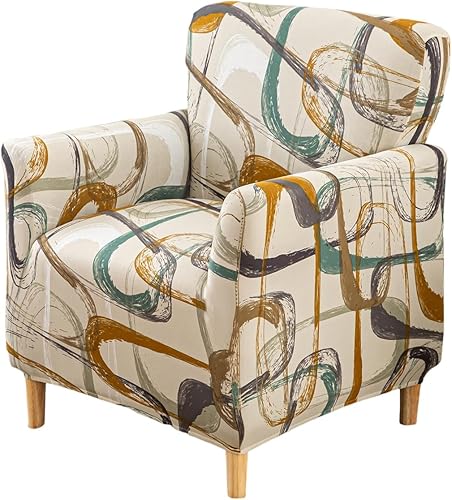 Miniatura 8 de GOSTADY Fundas para sillón de banquete, impermeables, con brazos, 1 pieza, elásticas para silla de estar, antideslizante, suave, protector de