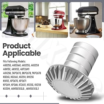 W11192795 Beveled Gears Set Compatible with Whirlpool/Kitchen-Aid Stand Mixer Includes 9703337 9703338 Gears Fits 4KB25G, 4KD2661, 4KG25G and More