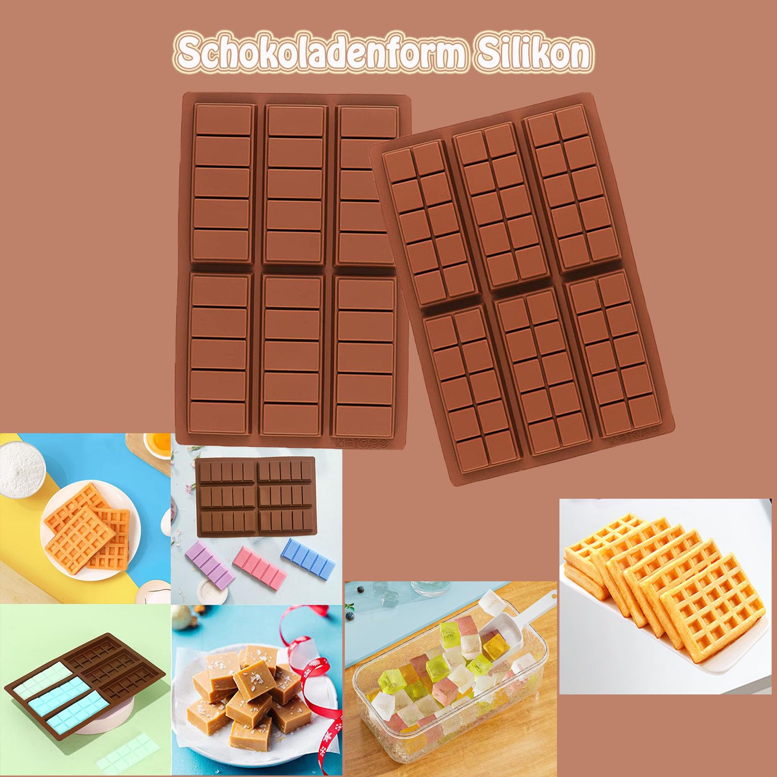 Stampo Cioccolatini In Silicone 2 Pezzi - Per Cioccolato Fatto In Casa Senza BPA - Foto 9