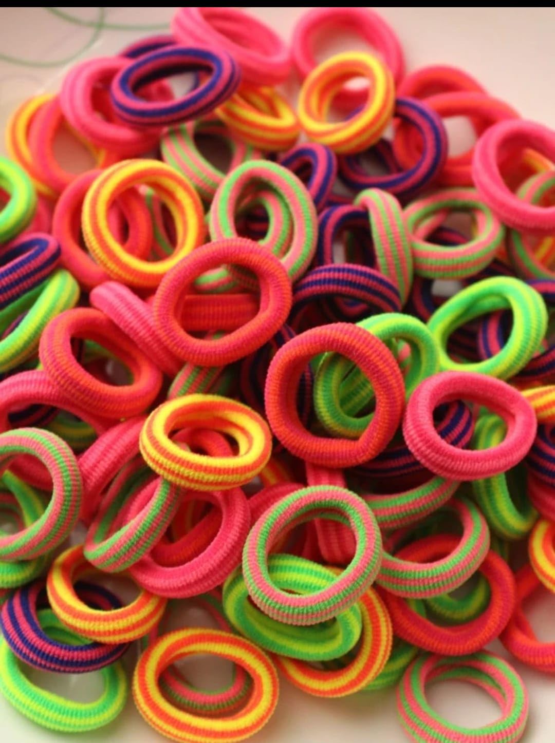 Colorful small hair tie stripe