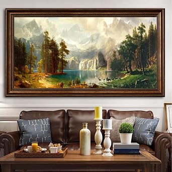 Wall Mounted Electrical Panel Cover, PS Frame Modern Meter Decorative Painting, Simple Install, Suitable for Living Room The Bedroom The OfficeBrown 2,40 * 80cm/15 * 31in