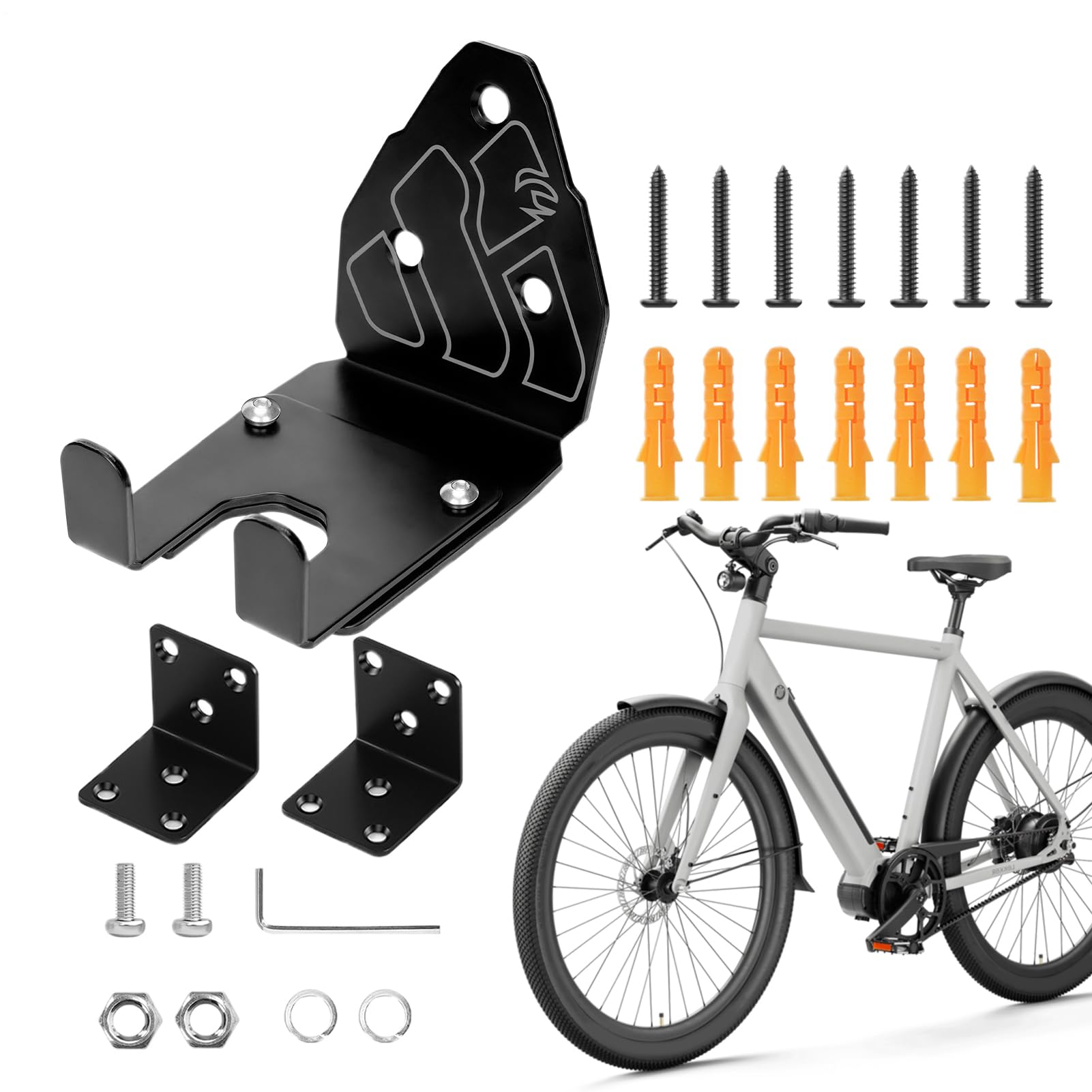 Soporte de pared para bicicletas en el apartamento: almacenamiento limpio de su compañera