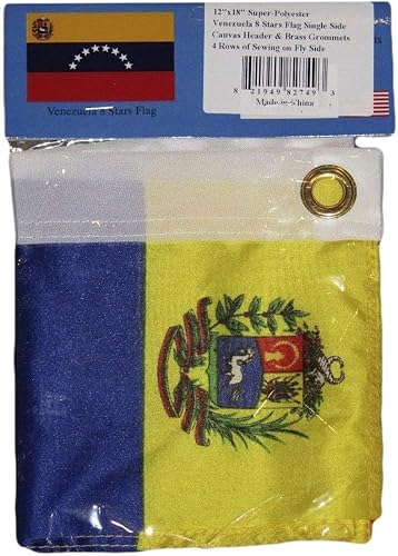 Miniatura 3 de Trade Winds 12 x 18 pulgadas, 12 x 18 pulgadas, con ojales de bandera de país de Venezuela de 8 estrellas para motocicleta, barcos y motocicletas,