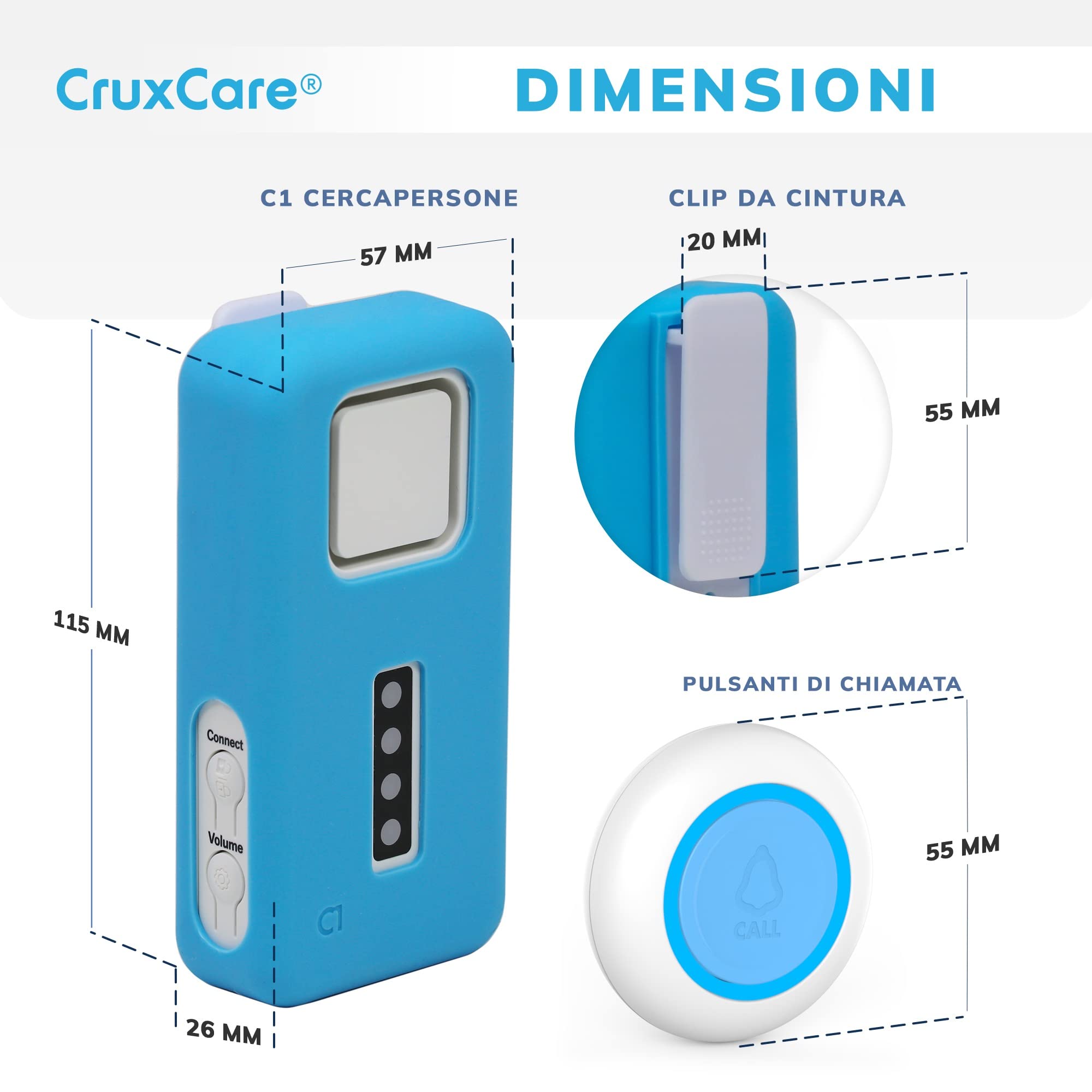 C1 Sistema di Chiamata Espandibile per Assistenza Familiare - Adattabile alle tue Esigenze - Facile da Usare