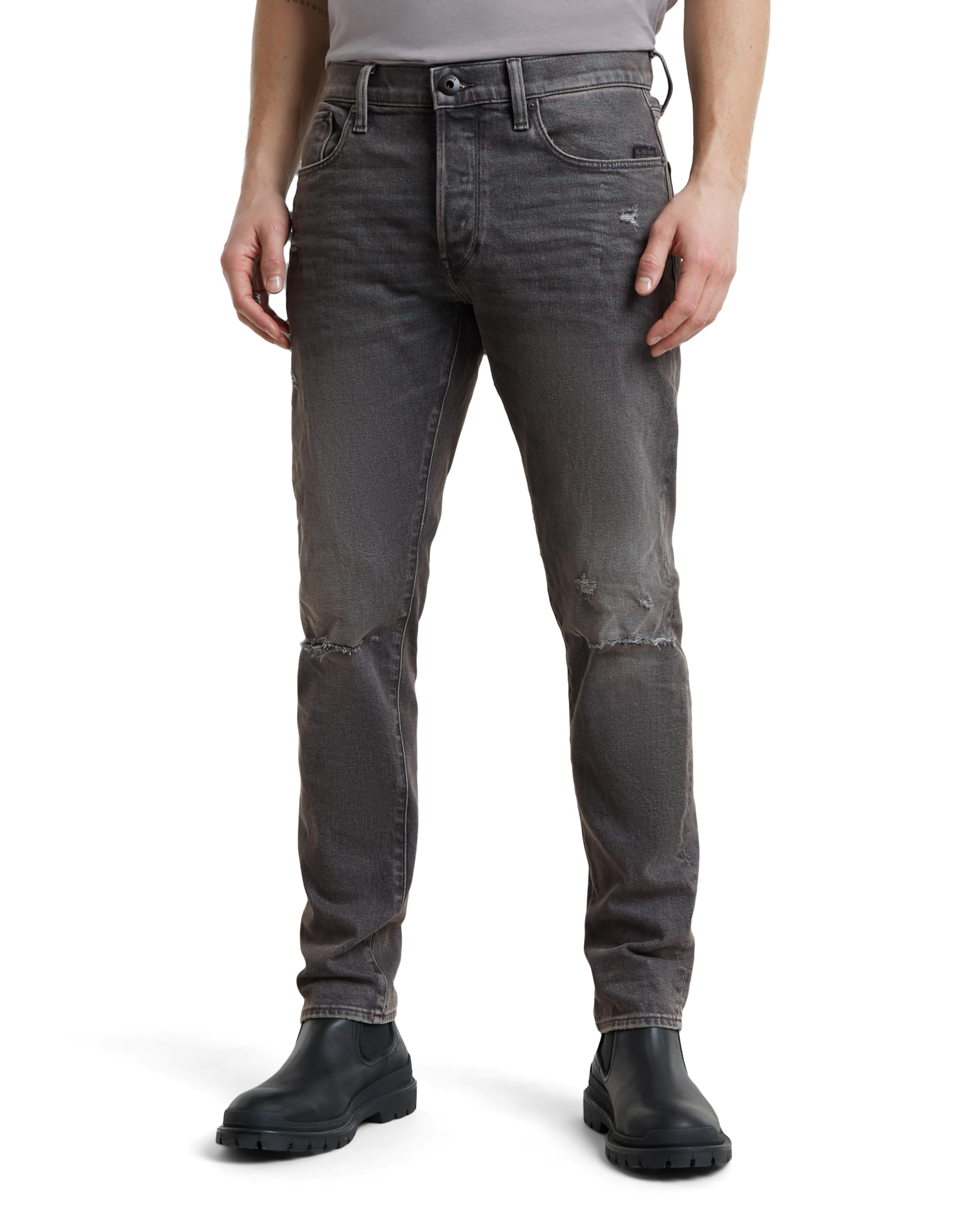 G-STAR Herren 3301 Slim Jeans, Grau (Worn in Vulcano Crater Destroyed 51001-D497-G819), 28W / 30L