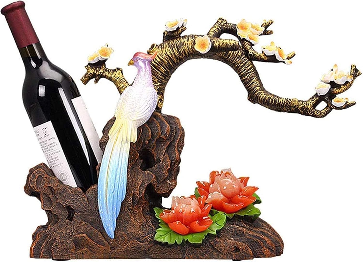 Chinese Wine Bottle Rack - Resin Wine Rack, Freestanding Wine Glass Holder, Perfect Countertop Decor, Great for Bar, Wine Cellar, Cabinet, Pantry, Dfvv B (Color)