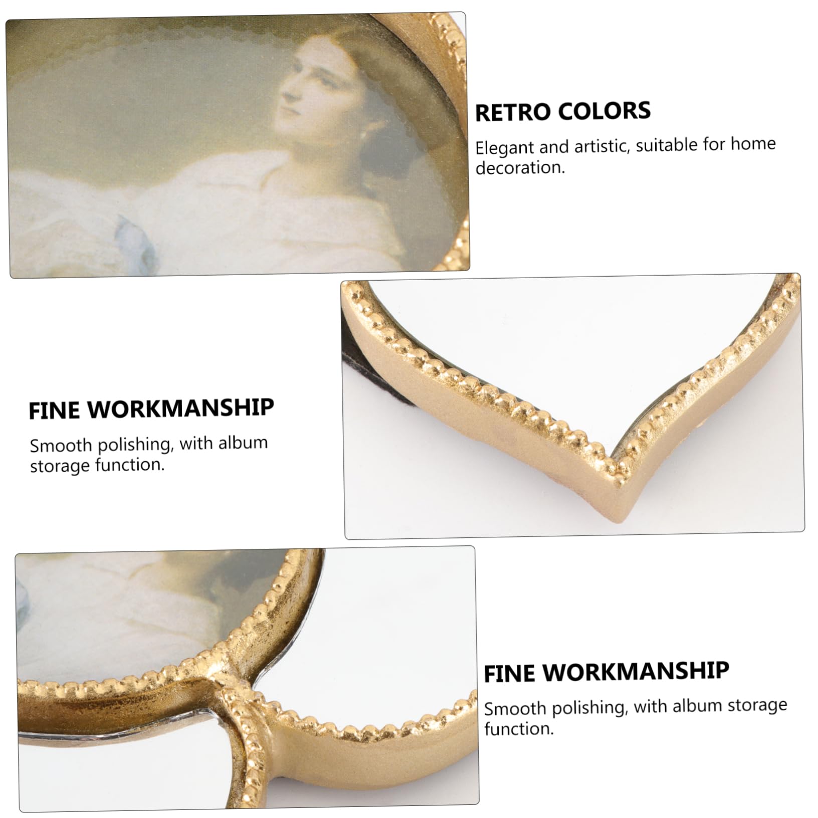 GLEAVI 2stücke Goldene Resin Fotorahmen Dekoration Für Hochzeitsbilder Eleganter Handgefertigter Stabiler Tischrahmen Mit Feinen Details Für Schlafzimmer Und Wohnzimmer