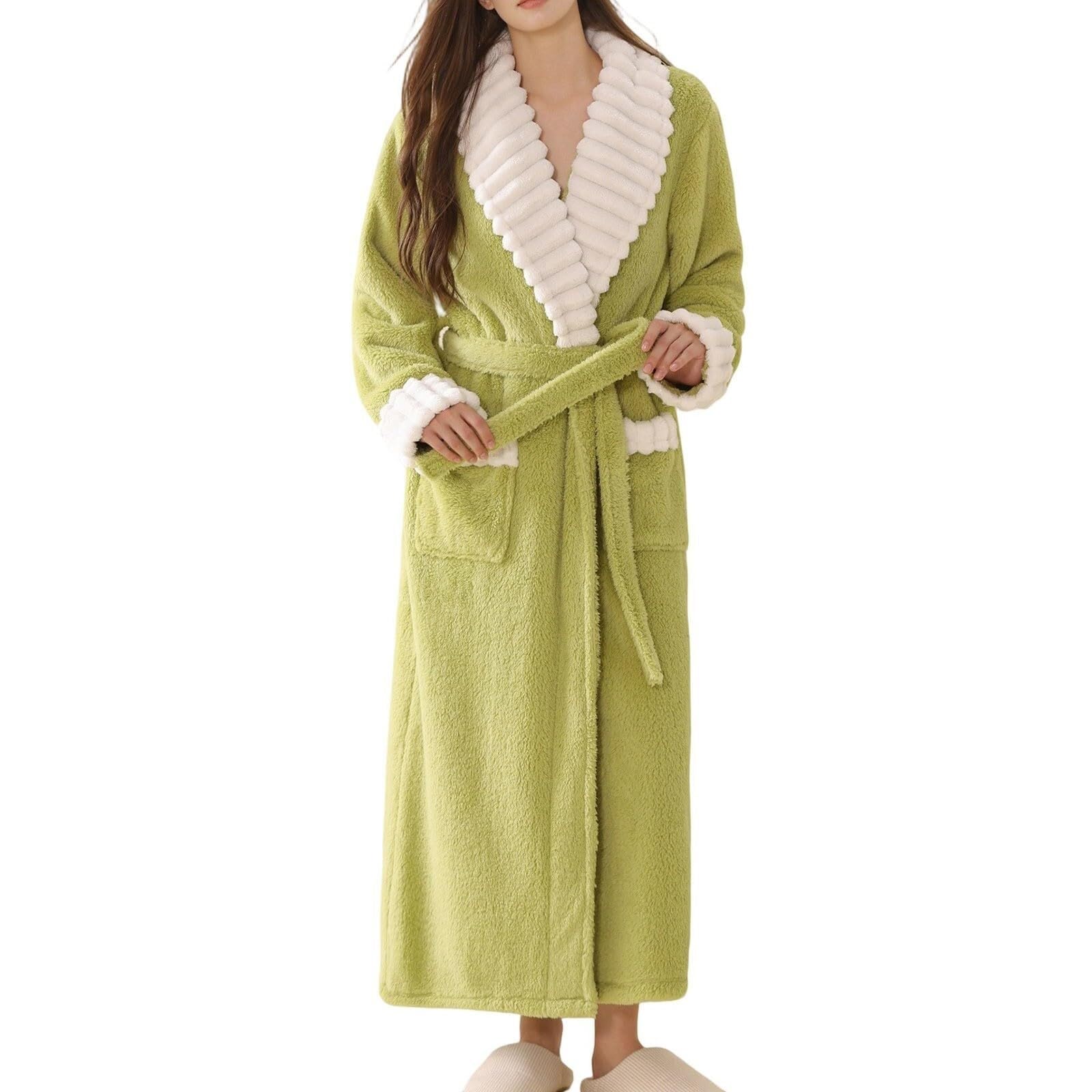 Batas mullidas de felpa for mujer Invierno Cálido Grueso