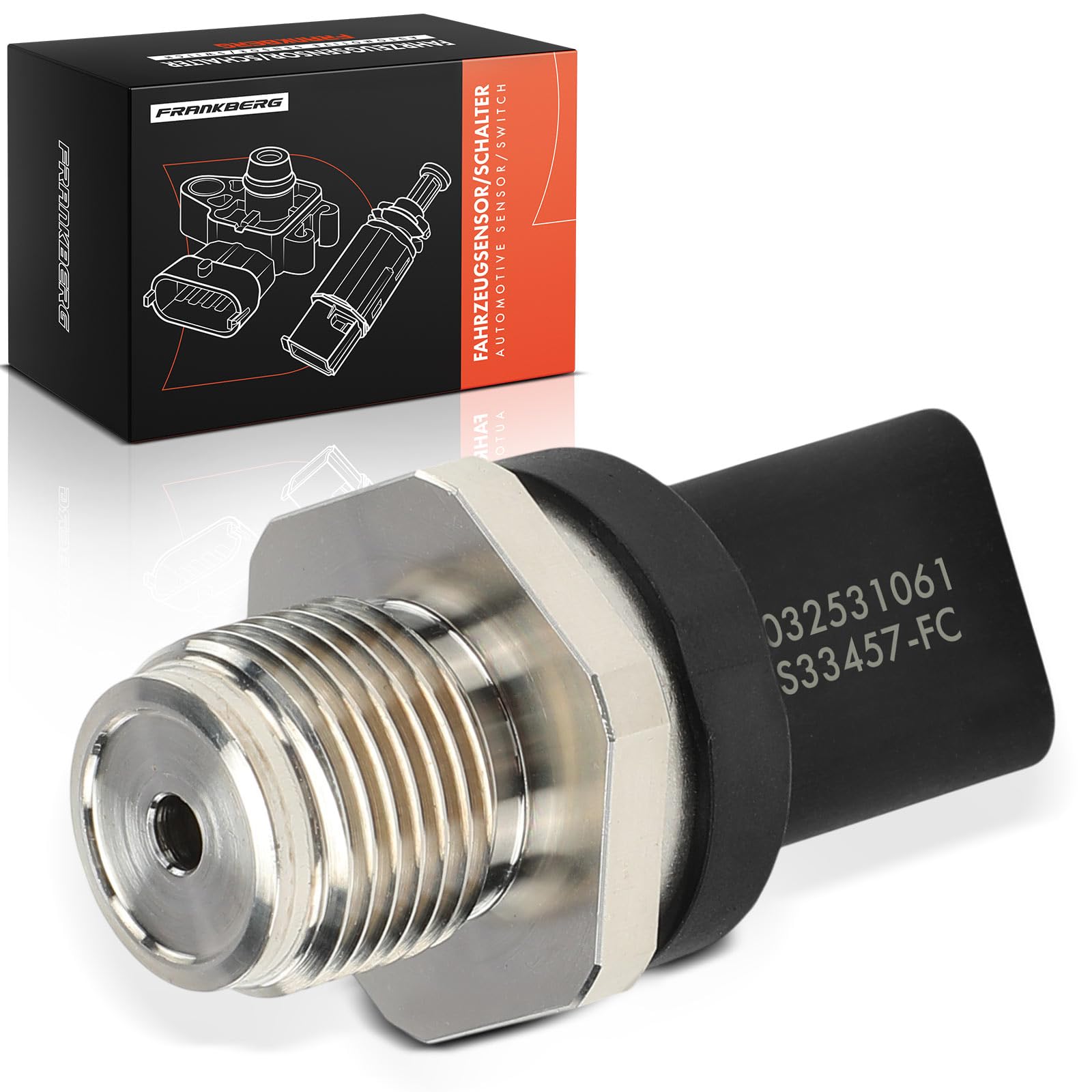 Frankberg Sensore di pressione del carburante 3 Poli 0281002919 | Compatibile con: 607 9D 9U, 4007 Van VU VV, Freelander 2 L359, C6 TD, C5 III Freno RW, C5 III RD, 407 SW 6D 6E